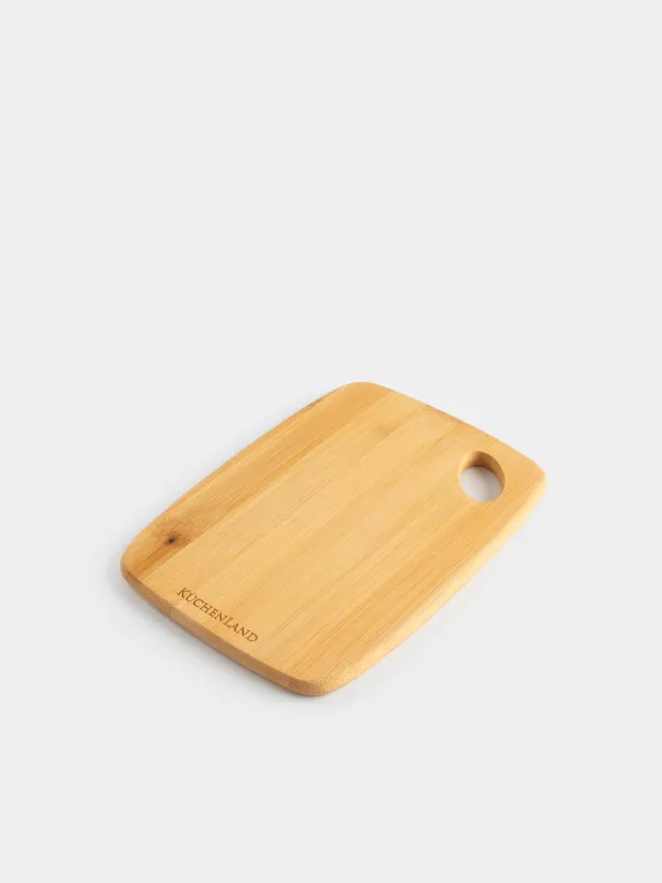 Cutting board, 20х15 cm, rectangular, rounded, bamboo, Bamboo, image-2