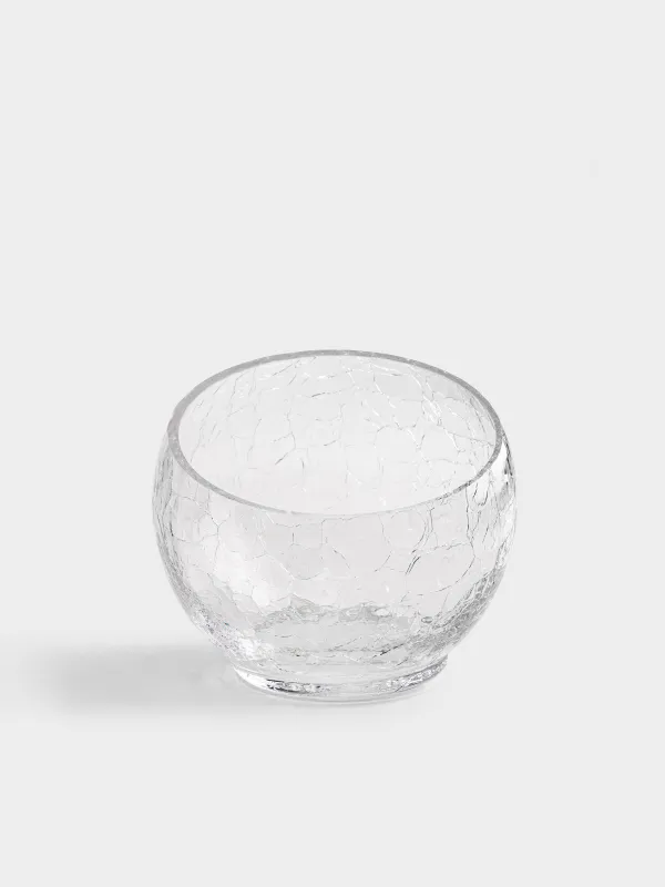Candy bowl, 15x17 cm, glass, Craquelure, Ice, image-3