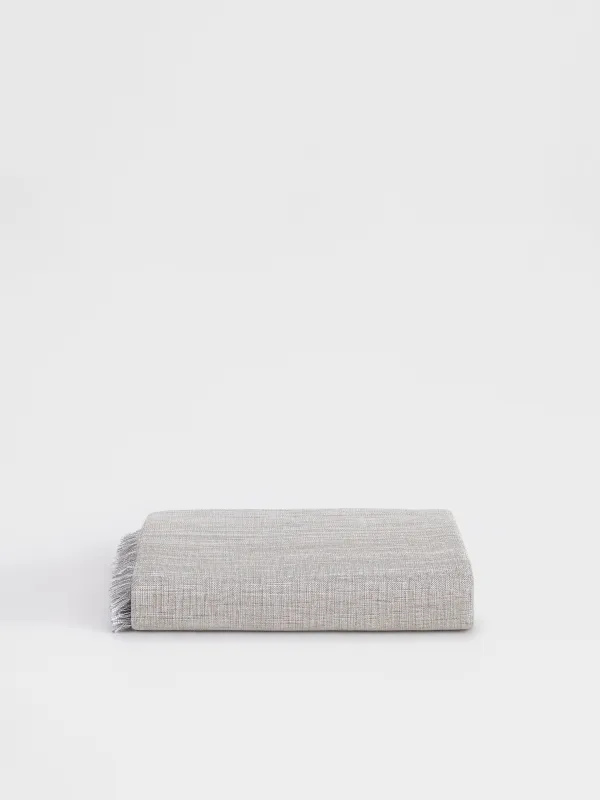 Tablecloth, 160x160 cm, fringed, polyester, grey melange, Beverin, image-12