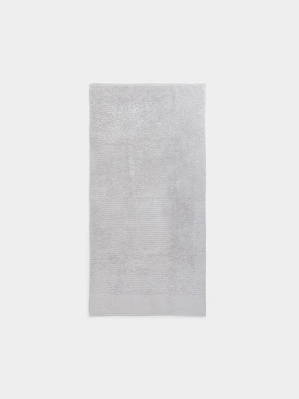 Towel, 70x140 cm, cotton, light gray, Terry cotton, image-1
