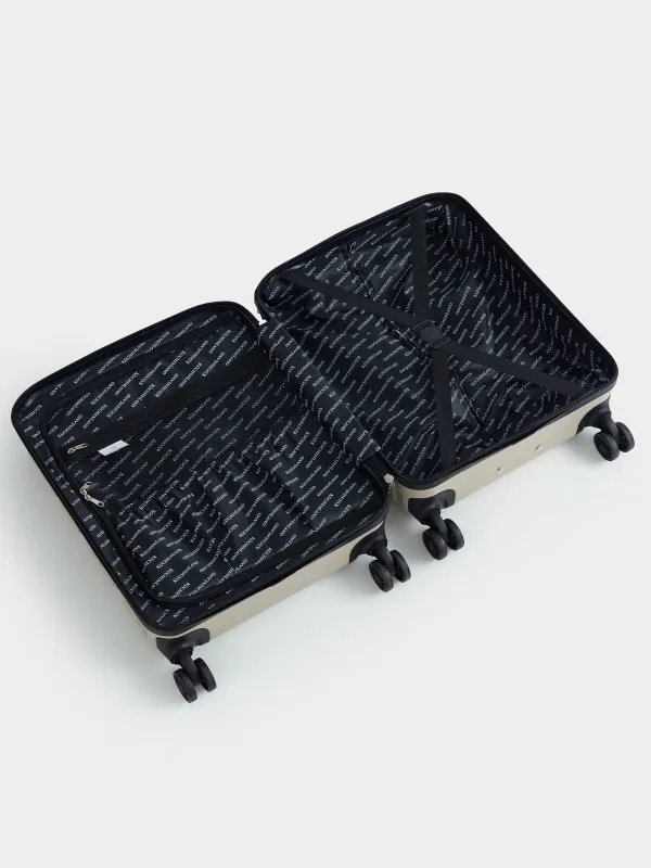 Suitcase S, 39x22x55 cm, 2.7 kg, plastic, beige, Travel comfort, image-6