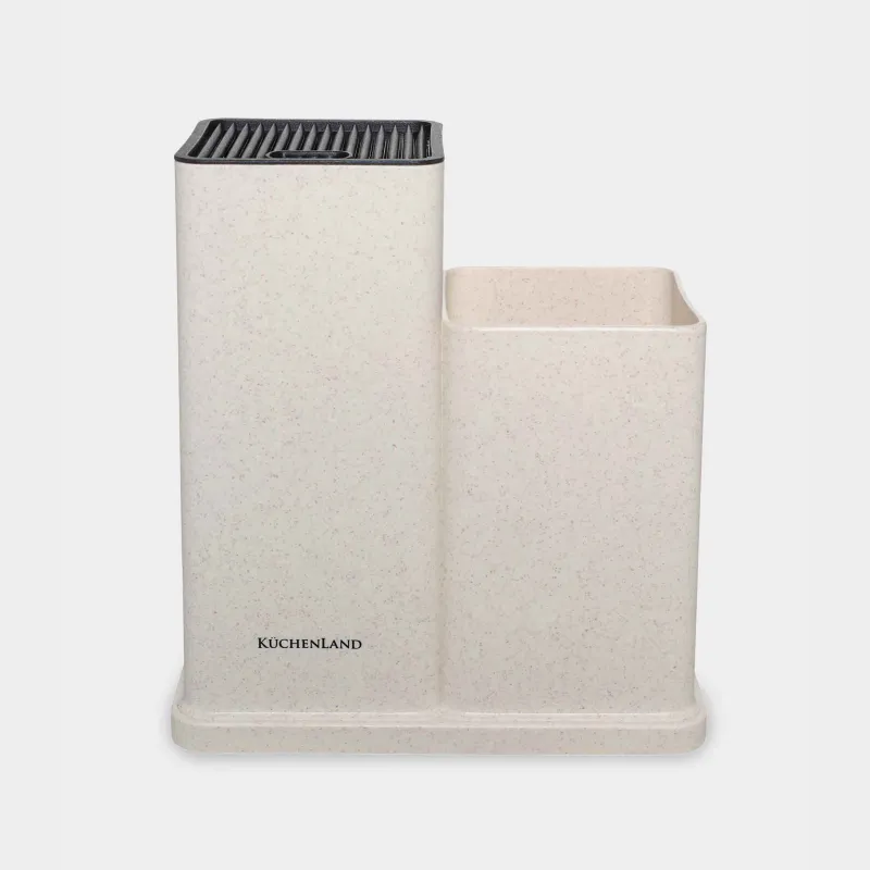 Stand for knives and kitchen accessories, 23 cm, 2 units, plastic, milk, Speck-light