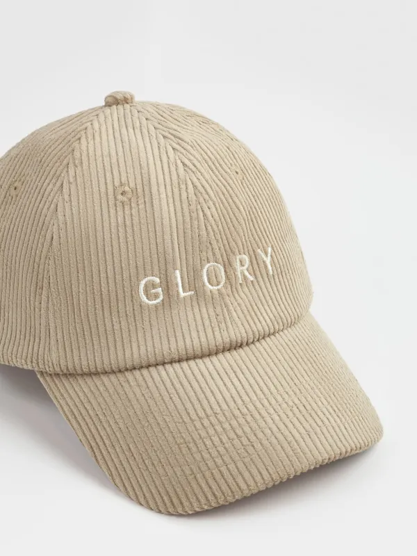 Baseball cap, 58 cm, single size, ribbed, velvet, beige, Design, Velvet cap, image-2