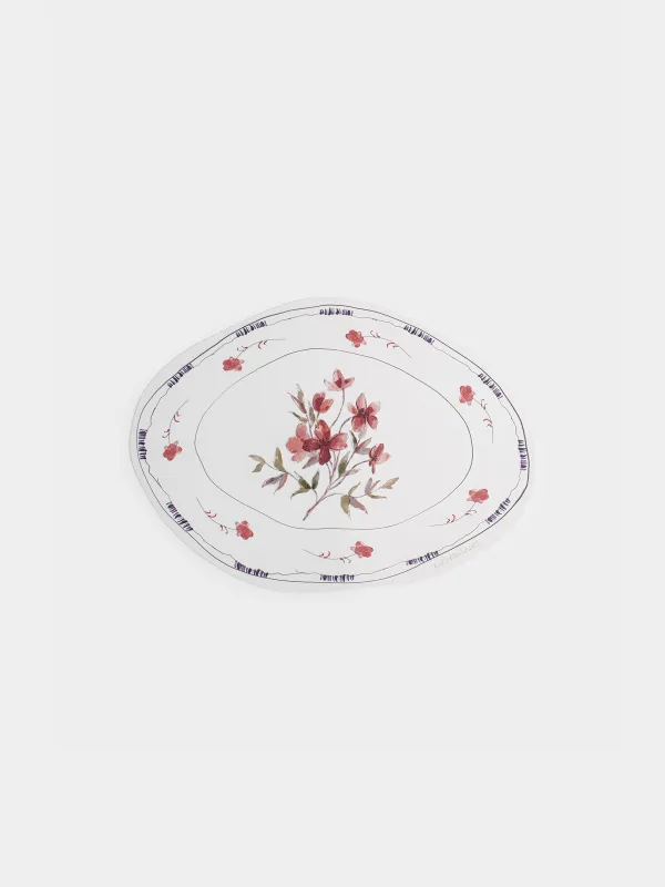Placemat, 32x44 cm, PVC, shaped, white, Flowers, Rock print, image-0