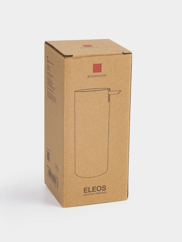 Liquid soap dispenser, 330 ml, plastic, milky, Eleos, image-3