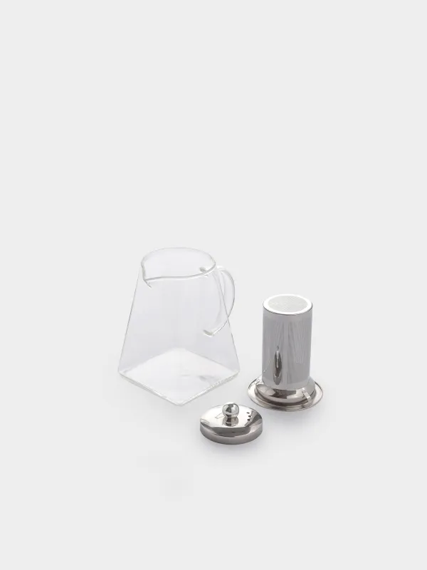 Teapot, 860 ml, glass B/steel, Pyramid, image-1