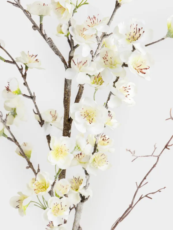 Decorative branch, 1.2 m, plastic / polyester, White Plum Blossom branch, Flower garden, image-2