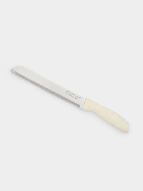 Bread knife, 20 cm, steel/plastic, milky, Speck-light, image-2