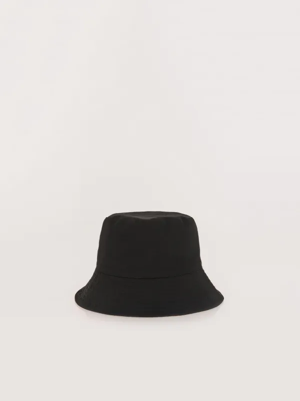 Panama hat, 57 cm, single size, double-sided, cotton, black / milk, Shore, image-0