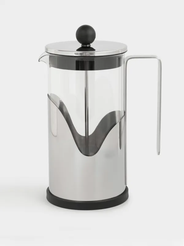 French press, 1 l, glass B / steel, Comfort, image-0