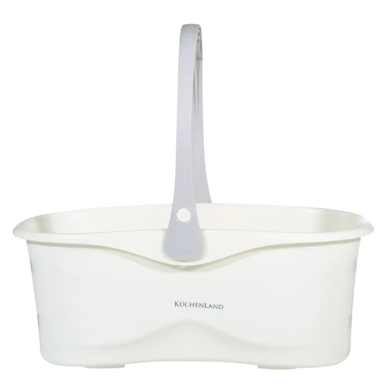 Mop bucket, 48x23 cm, rectangular, milky grey, Mop