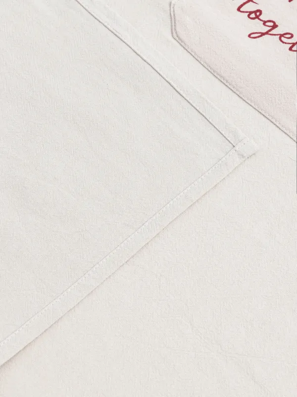 Apron, 65x80 cm, cotton, grey-beige, Horse, Horse in scarf, image-1