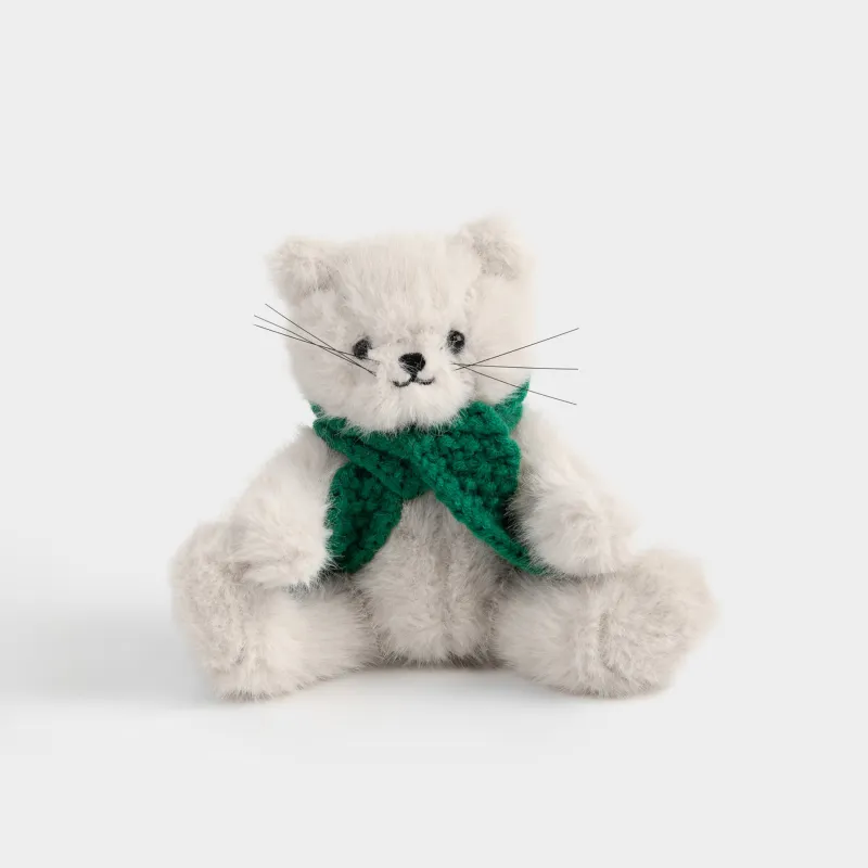 Toy, 20 cm, soft, with movable paws, polyester, beige, Cat, Cat