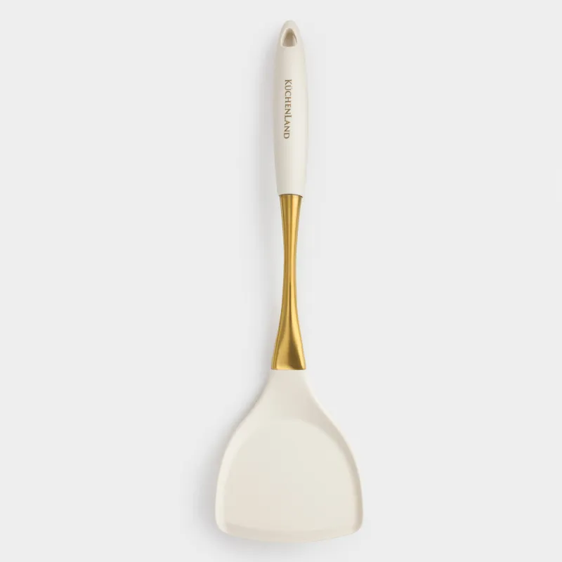 Spatula, 36 cm, silicone / steel, milky gold, Pintino
