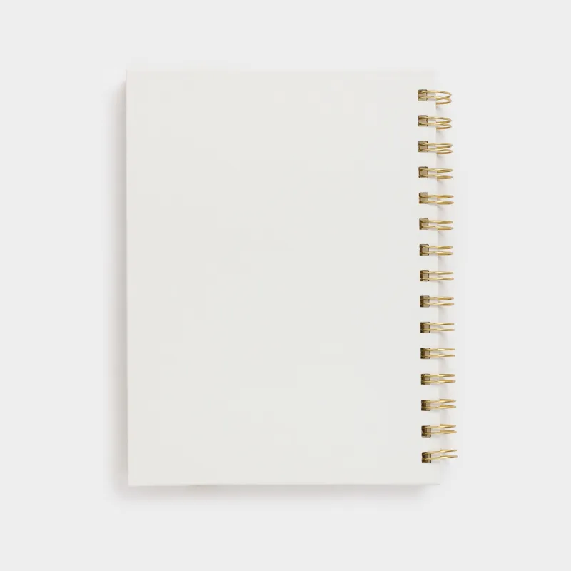 Notepad for notes, 15x20 cm, 80 l, on rings, with a pen, milky, Stationery sparkle, image-2