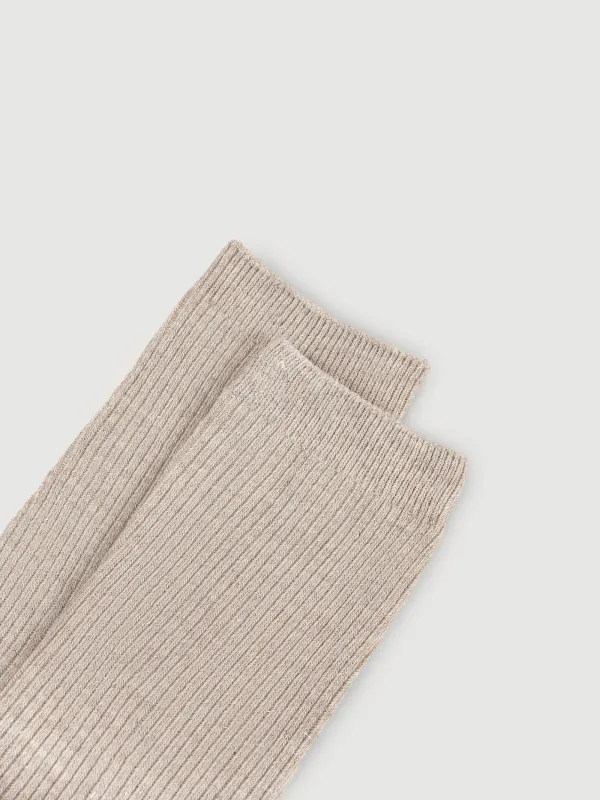 Women's socks, cotton / polyester, beige, Rubchik, image-2