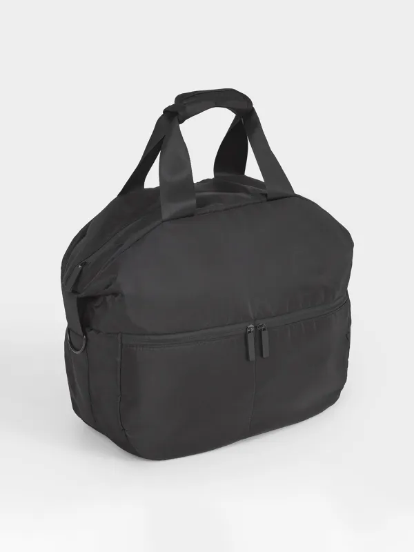 Sports bag, 43x34 cm, with handle and shoulder strap, nylon, black, Force, image-1