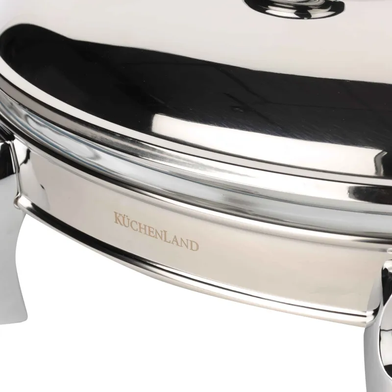 Heated dish, 42x25 cm, glass T / steel, oval, Acero, image-5