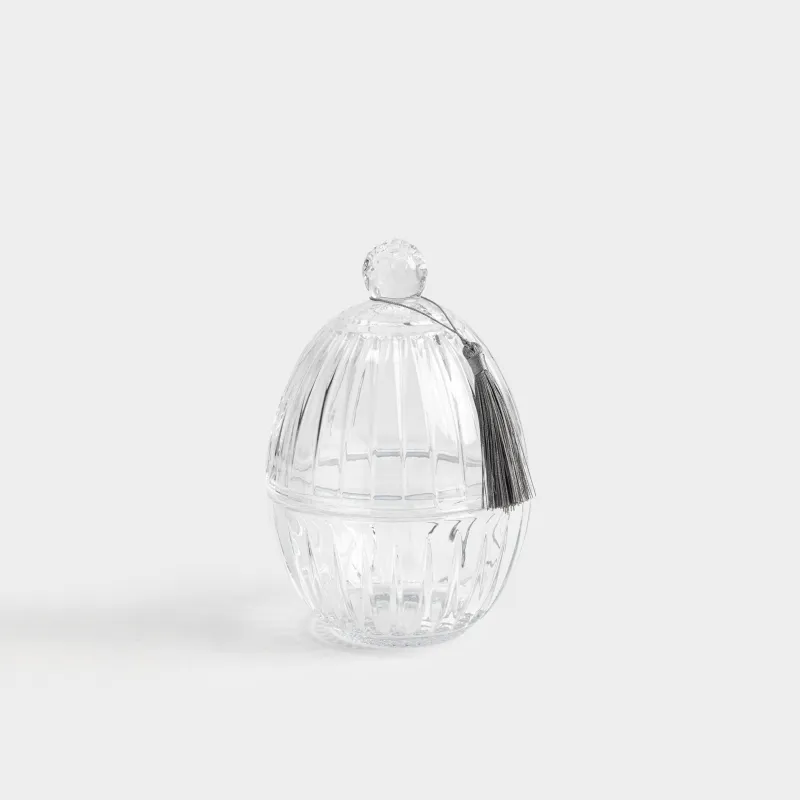 Storage container, 12x18 cm, ml, with brush, glass R, Glare