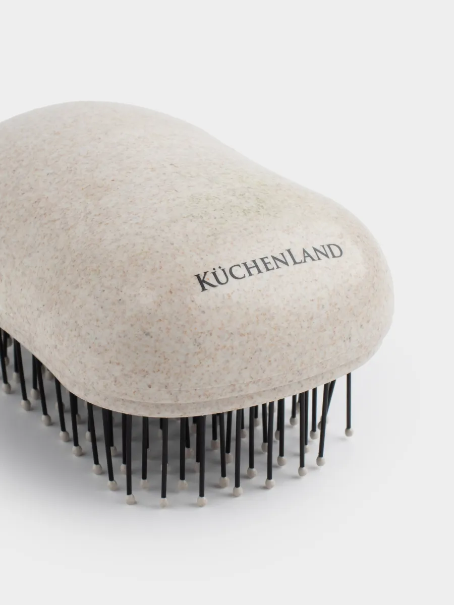 Hair massage comb, 9 cm, travel, vegetable fiber / plastic, Travel color, image-4