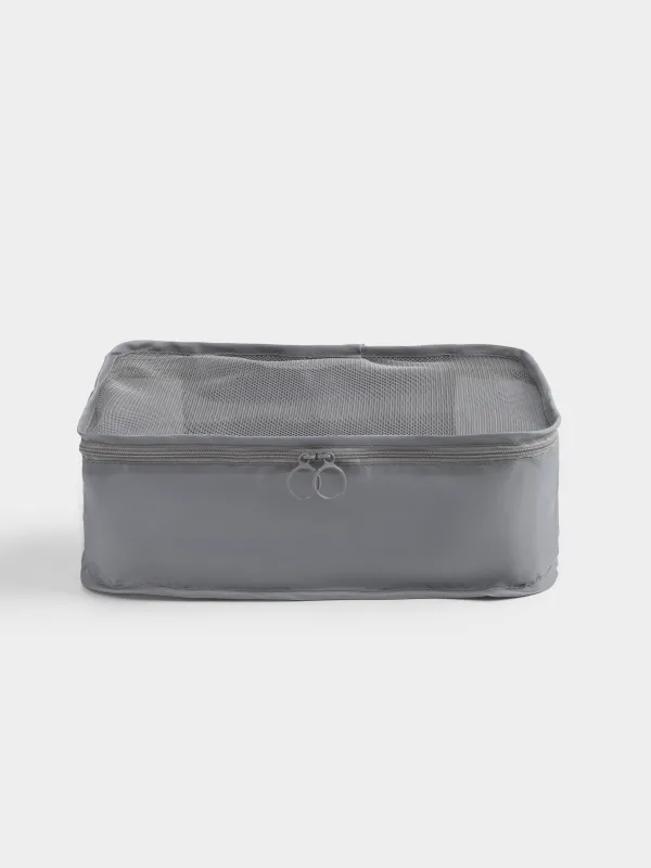 Clothing organizer, 32x23x11 cm, twill, grey, Travel comfort, image-1