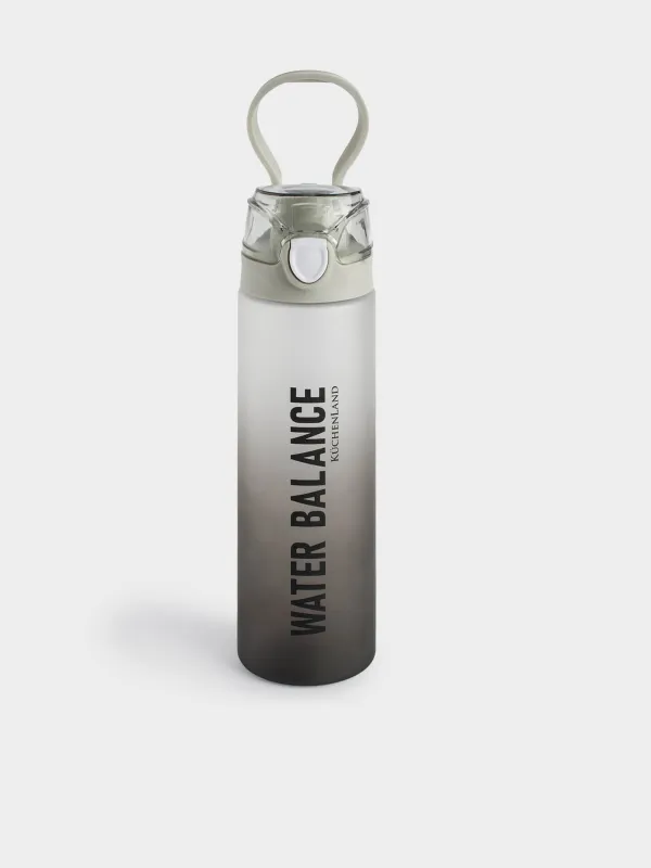 Water bottle, 900 ml, plastic/silicone, grey, Water balance, Sport, image-0