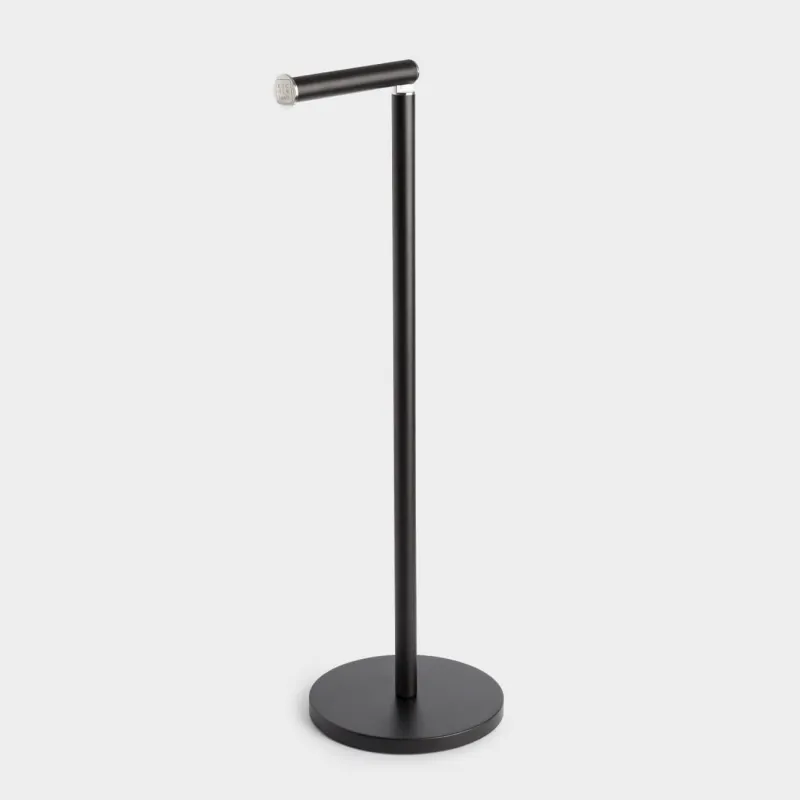 Toilet paper holder, 55 cm, floor-standing, steel, black, Total black