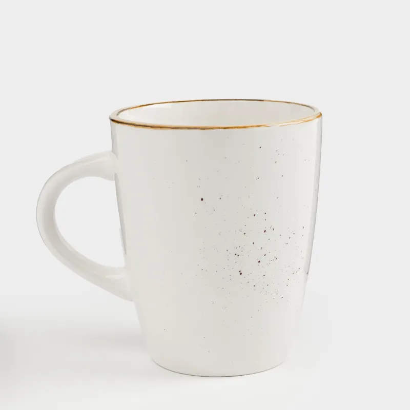 Mug, 350 ml, 2 pcs, milk, speckled, Roxas, image-4