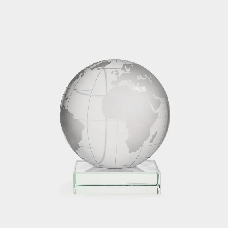 Statuette, 11 cm, crystal glass, Globe, Lux crystal
