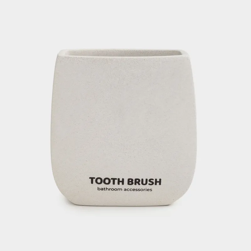 Toothbrush cup, 10 cm, cement, Sand, Severe