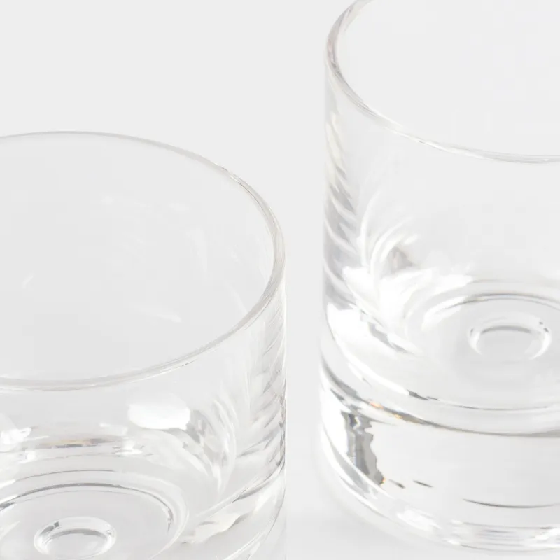 Drinking glass, 9 cm, 240 ml, 2 pcs, glass, Bubble, Dew, image-2