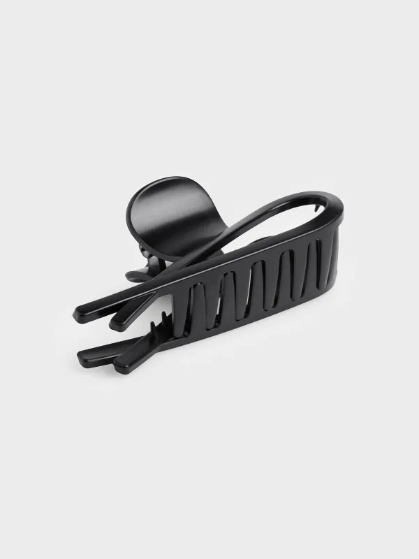 Hair clip, 11 cm, plastic, black, Crab, Hair basic, image-2