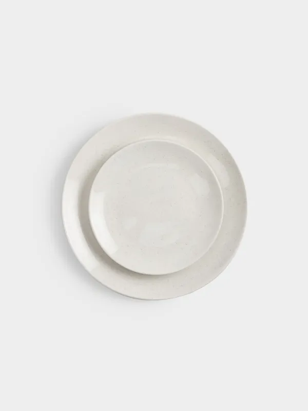 Dining set, 6 persons, 18 items, porcelain P, milky, speckled, Latio, image-3