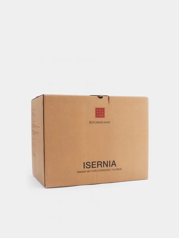 Dinner set, 6 persons, 18 ave, ceramics, black and white, speckled, Isernia, image-6