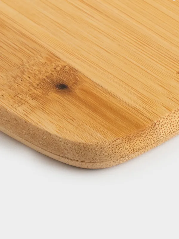 Cutting board, 20х15 cm, rectangular, rounded, bamboo, Bamboo, image-5