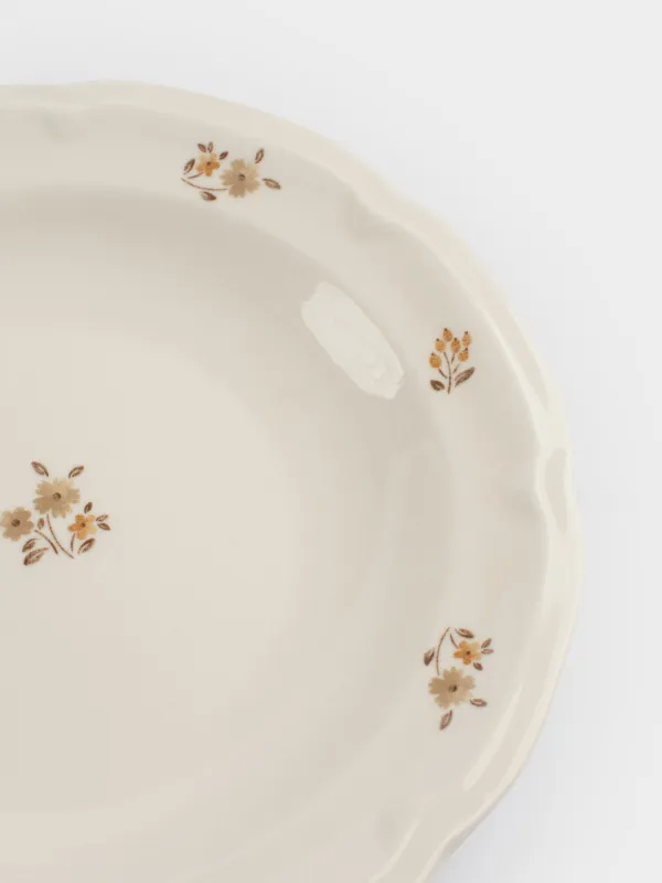 Dinner set, 6 persons, 18 items, porcelain N, white, Vintage flowers, La flore, image-6