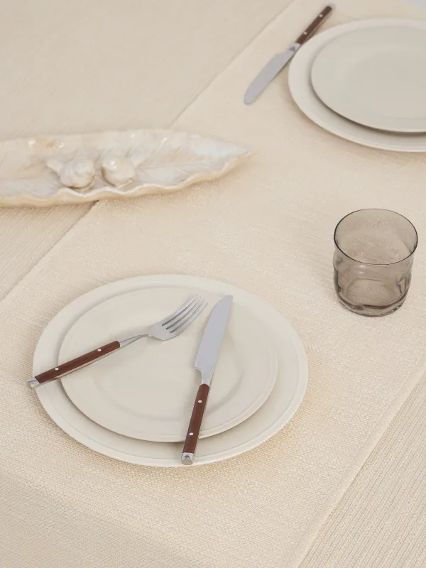 Table runner, 40x160 cm, cotton, beige, Matting, Gunny lurex, image-4