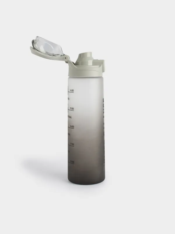 Water bottle, 900 ml, plastic/silicone, grey, Water balance, Sport, image-1