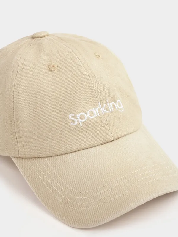 Baseball cap, 58 cm, single size, cotton, beige, Sparkling, Shore, image-2