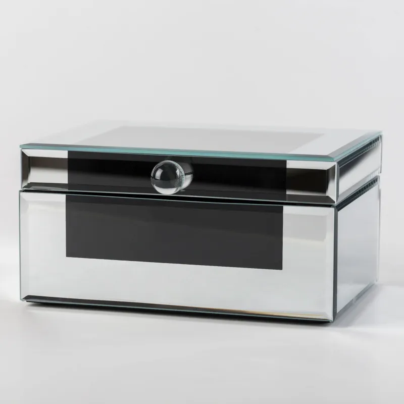 Jewelry box, 20x14 cm, glass, Mirror, Glossy