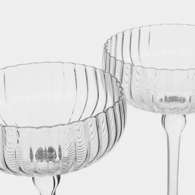 Champagne coupe glass, 300 ml, 2 pcs, glass, Blossom R, image-4