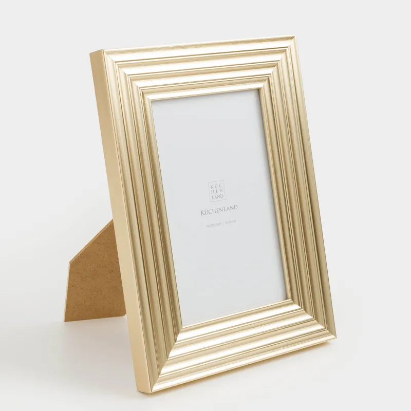 Photo frame, 16х21 cm, plastic / glass, gold, Gallery
