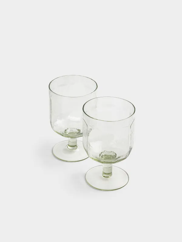 Drinking glass, 400 ml, 2 pcs, glass, green, Budrio, image-1