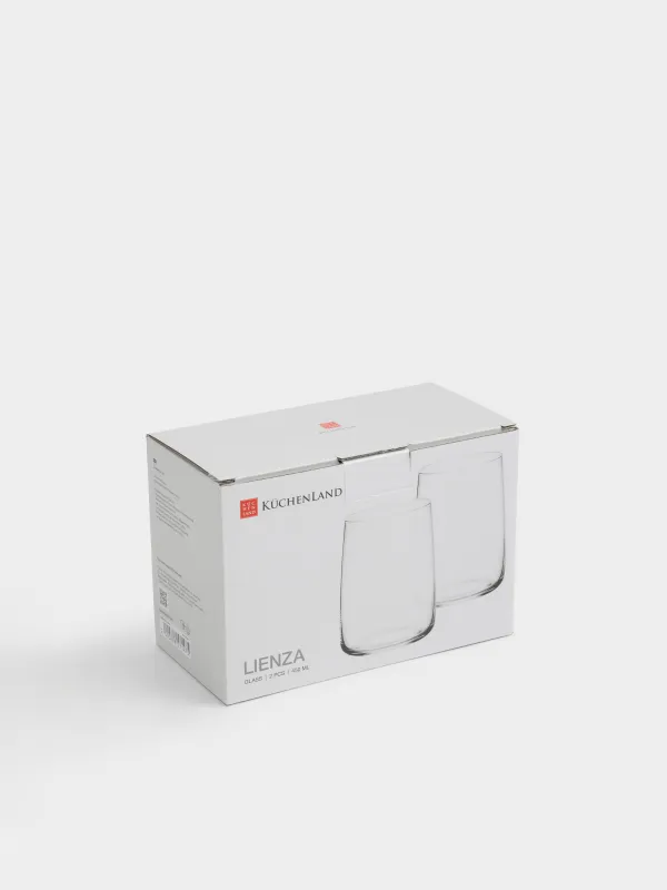 Glass, 11 cm, 450 ml, 2 pcs, crystal glass, Lienza, image-4