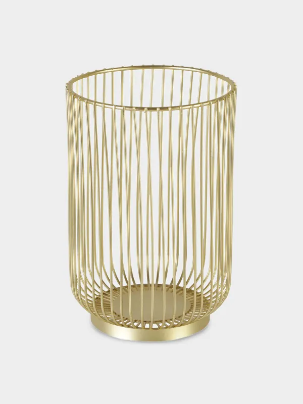 Stand for kitchen accessories, 18 cm, metal, gold, Twist gold, image-0