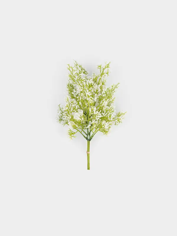 Decorative bouquet, 34 cm, plastic / paper, White flowers, Flower garden, image-0