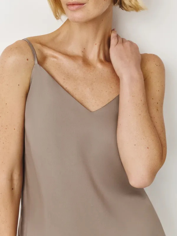 Women's two-piece set, homewear, size L, with shorts, tencel, grey, Ramona, image-2