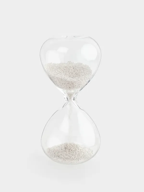 Hourglass clock, 8 cm, 30 seconds, glass / sand, Sand time, image-0