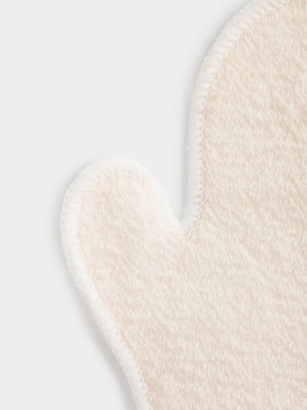 Body washcloth, 20x16 cm, nylon / cotton, beige, Unique spa, image-1