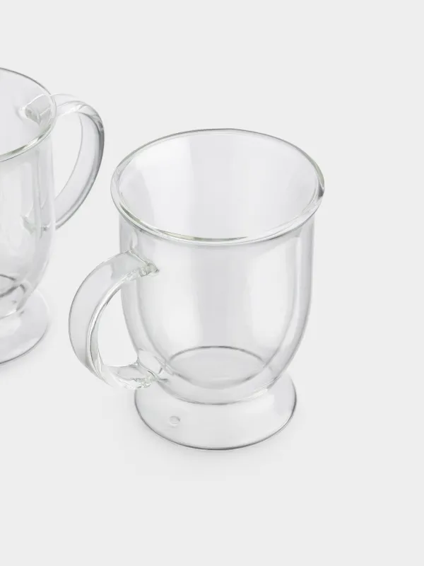 Mug, 350 ml, 2 pcs, on a leg, glass B, Air, image-5